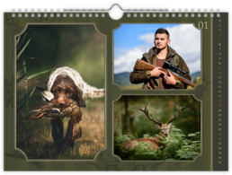 Fotokalendár nástenný mesačný na šírku - Poľovník