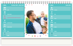 Stolní fotokalendář s vlastními jmény - Puntíky kluk