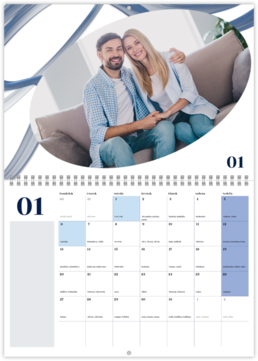 Nástenný plánovací fotokalendar - Blue Elements
