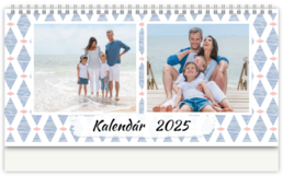 Stolní fotokalendář s vlastními jmény - Pattern blue