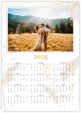 ročný fotokalendár ako plagát - Soft wedding