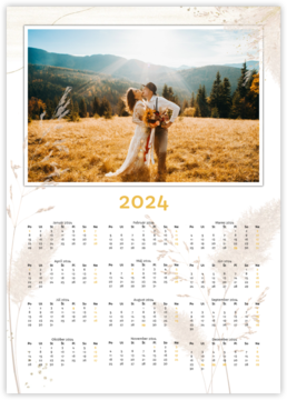 ročný fotokalendár ako plagát - Soft wedding