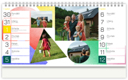 Stolní fotokalendář s vlastními jmény - Geometrie