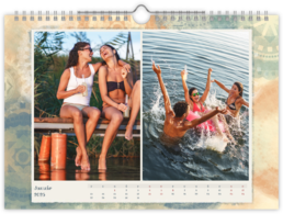 Fotokalendár nástenný mesačný na šírku - Letná krajka