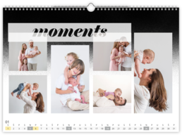 Fotokalendár exkluzív nástenný mesačný na šírku - Štítky
