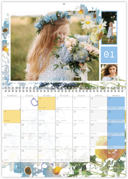 Nástenný plánovací fotokalendar - Kvet