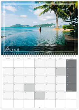 Nástenný plánovací fotokalendar - Holiday