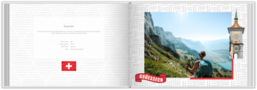Fotokniha na šírku s pevnou väzbou a kvalitným papierom - Švýcarsko