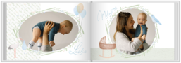 Fotokniha na šírku s pevnou väzbou a kvalitným papierom - Baby shower boy