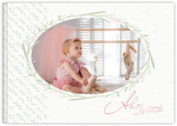 Fotokniha na šírku s pevnou väzbou a kvalitným papierom - Baby shower girl