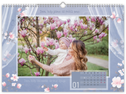 Fotokalendár exkluzív nástenný mesačný na šírku - Magnolia