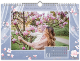 Fotokalendár nástenný mesačný na šírku - Magnolia