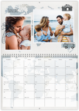 Nástenný plánovací fotokalendar - Travel