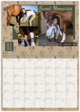Nástenný plánovací fotokalendar - Scrapbook dark 