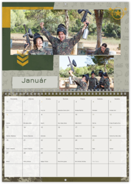 Nástenný plánovací fotokalendar - Army