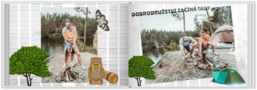 Fotokniha na šírku s pevnou väzbou a kvalitným papierom - Camping color