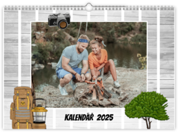 Fotokalendár exkluzív nástenný mesačný na šírku - Camping color