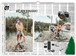 Fotokalendár exkluzív nástenný mesačný na šírku - Camping color
