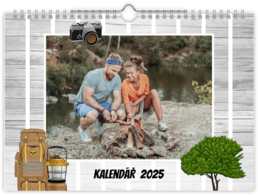 Fotokalendár nástenný mesačný na šírku - Camping color 