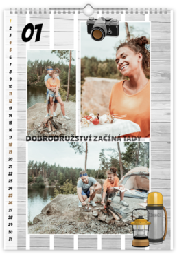 Fotokalendar exkluzív na výšku - Camping color 