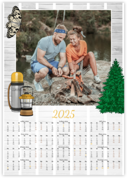 ročný fotokalendár ako plagát - Camping color